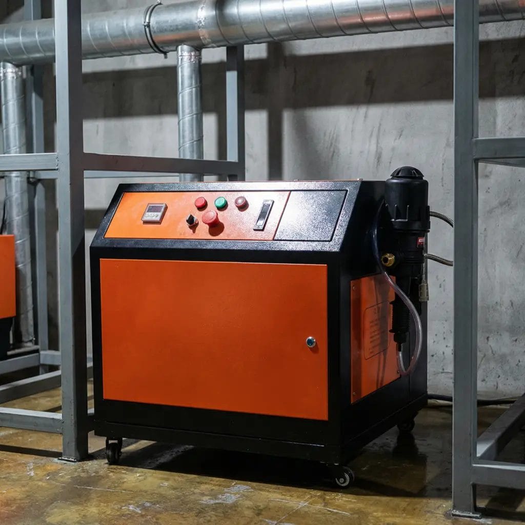 High-pressure industrial fogging system for greenhouse disinfection and landscape misting